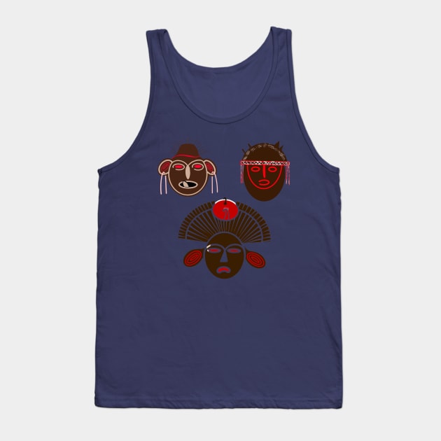 Mayan Masks Tank Top by VizirArt